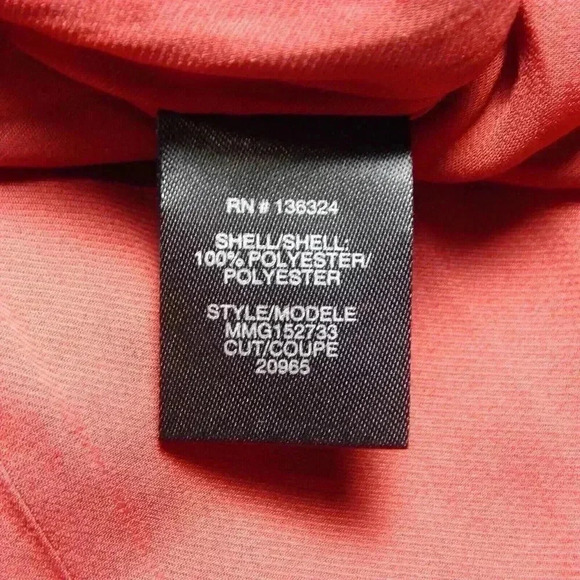 Halston Heritage Flowy Mini Dress Currant Red Cape Sleeve Deep V-Neck Size 6 - Picture 6 of 7